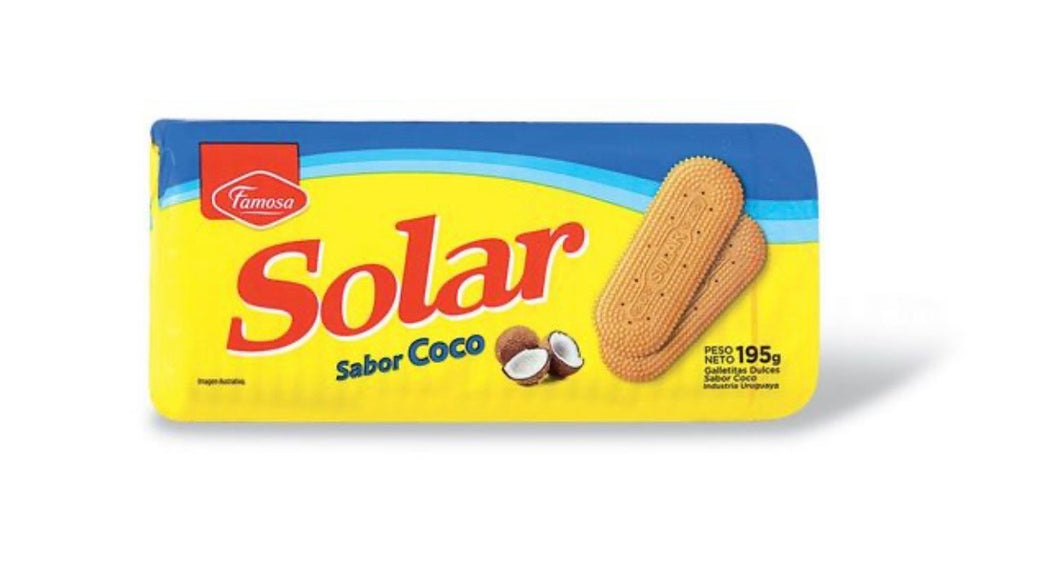Famosa Galleta Solar sabor Coco / 195g