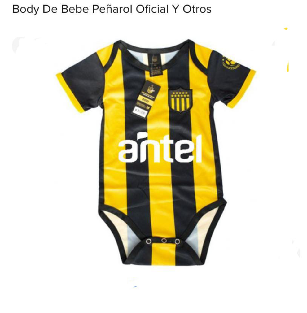 Body de peñarol para bebé.