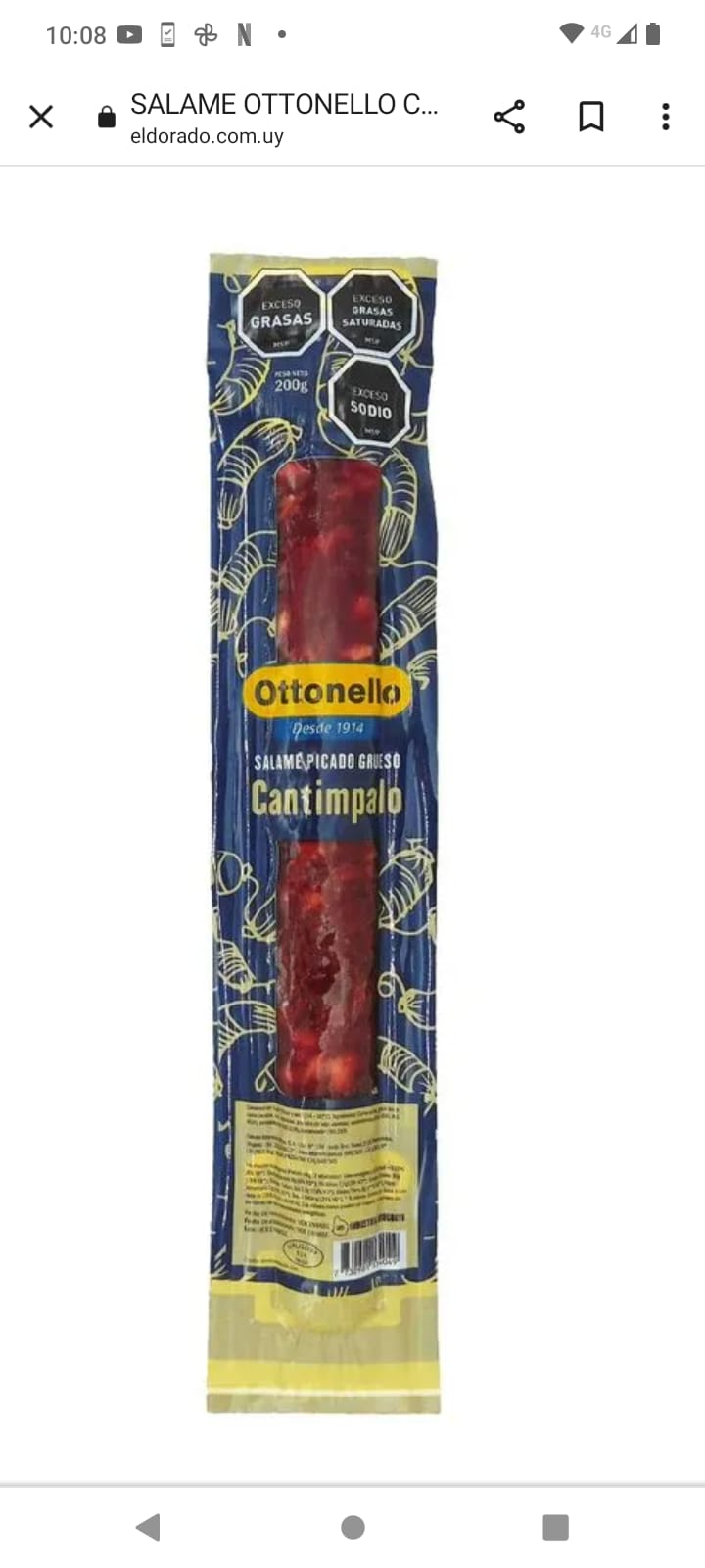 Cantimpalo- Salame picado grueso. 200 grs