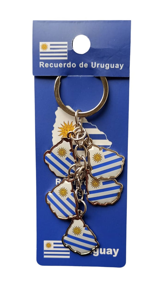 SOUVENIRS - Llavero de Uruguay Mapa