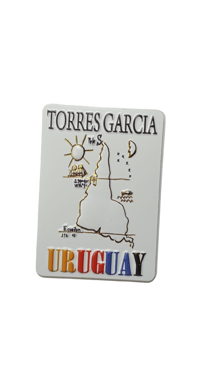 SOUVENIR - Imán de Uruguay  motivos Torres García