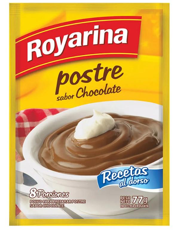 ROYARINA - Postre sabor chocolate 77 g