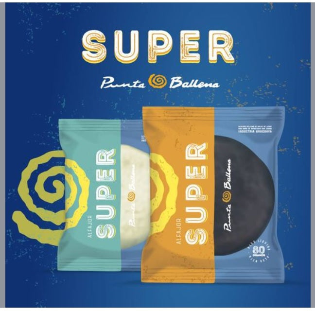 Alfajor Super Punta Ballena chocolate negro