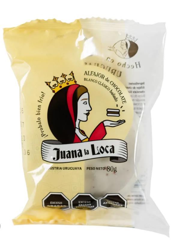 JUANA LA LOCA - Alfajor de de chocolate negro X 2 unidades. 80 grs c/u