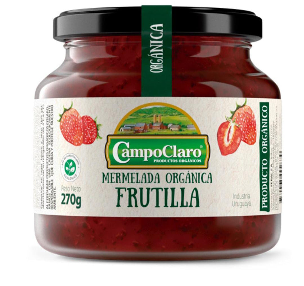 Mermelada orgánica Frutilla. CampoClaro 270 grs.