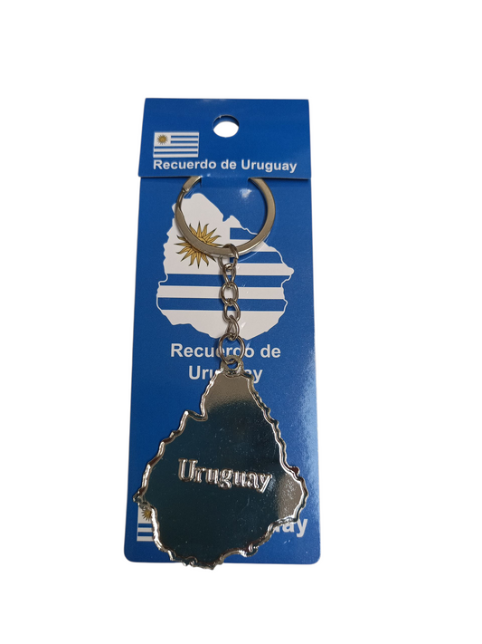 SOUVENIRS - Llavero de Uruguay contorno país