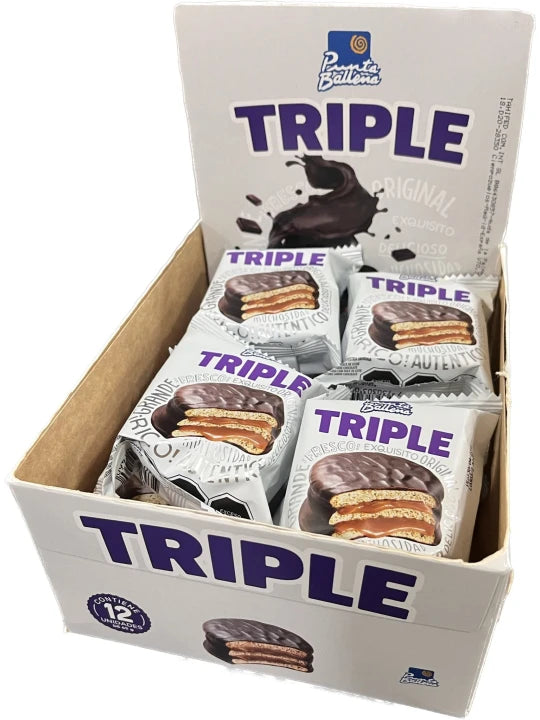 PUNTA BALLENA - Alfajor Triple x12 chocolate- 720g