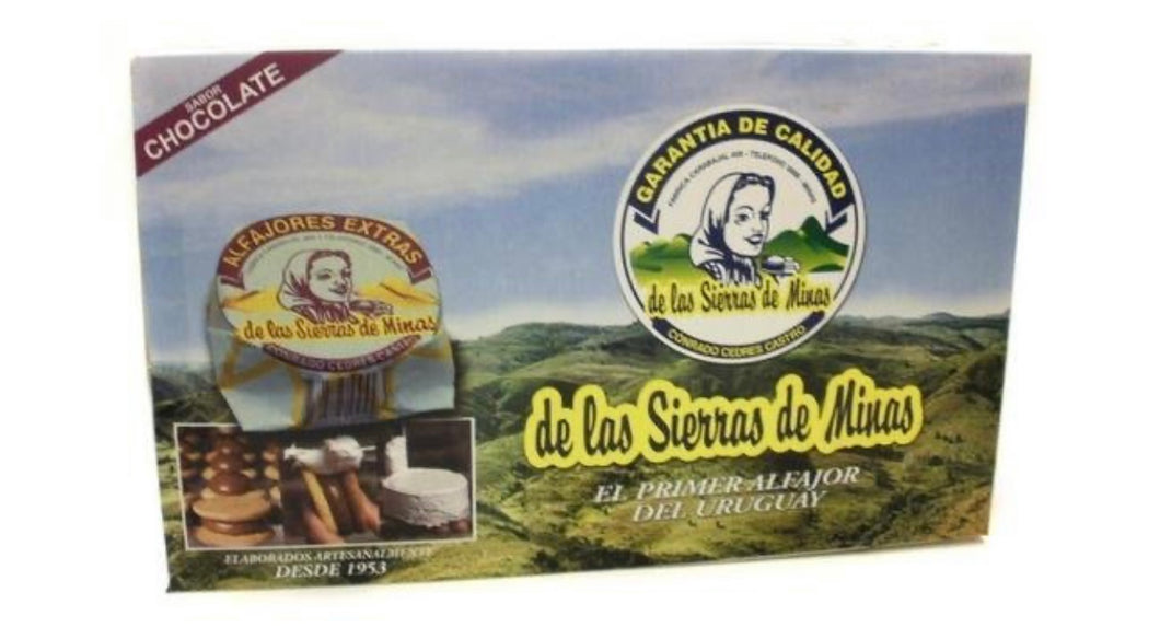 DE LAS SIERRAS DE MINAS - Alfajor de chocolate relleno de dulce de leche X12- 780g