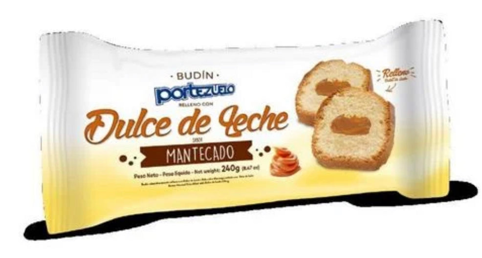 - Budin de Vainilla mantecado relleno con dulce de leche 240 grs