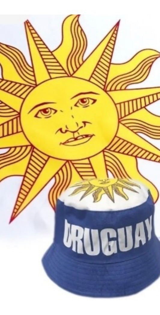 Bandera de Uruguay 1,50x0,9 + Gorro Canchero Uruguay