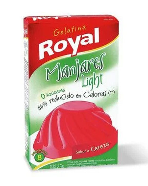 ROYAL - Gelatina sabor cereza light 25g