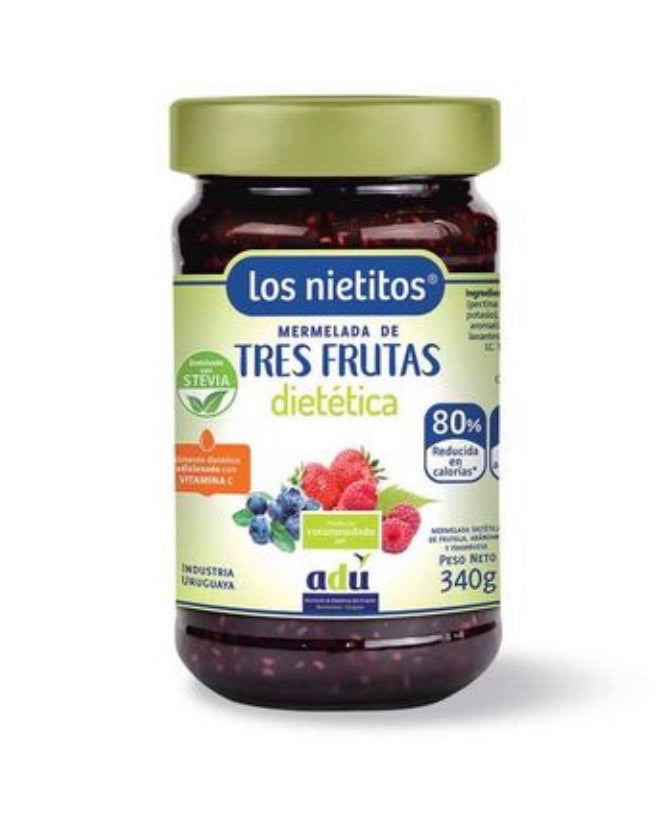 Los Nietitos Mermelada de Tres Frutos Dietética / 340g