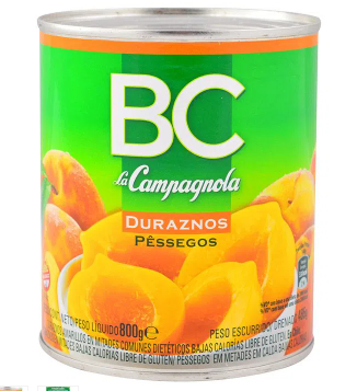 BC - Duraznos en almíbar 800 gr