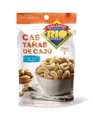 RÍO DE LA PLATA - Castañas de Cajú sin sal 100g