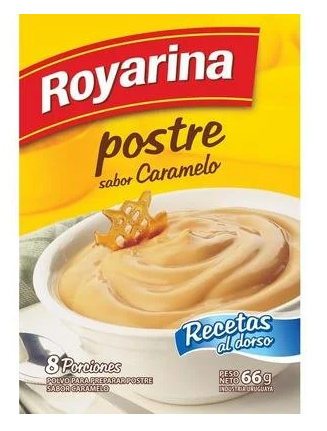 ROYARINA - Postre sabor caramelo 66g
