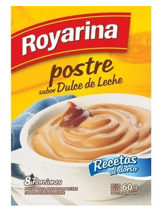 ROYARINA - Postre sabor dulce de leche 60g